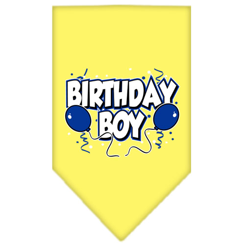Birthday Boy Screen Print Bandana Yellow Large